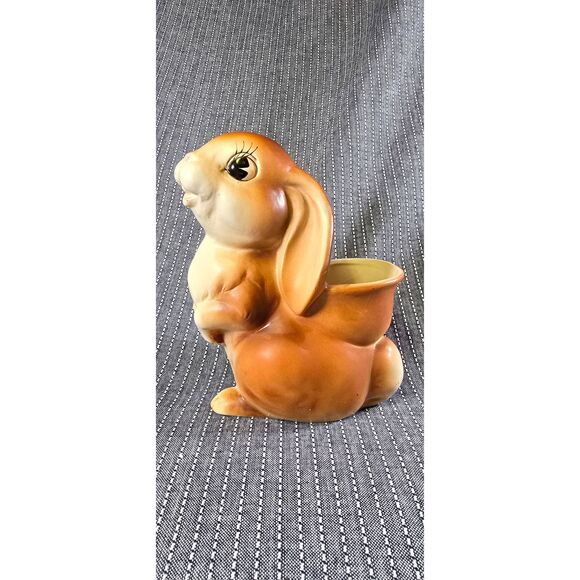 Rare Vintage Kitschy Bunny Rabbit Planter - Picture 1 of 9